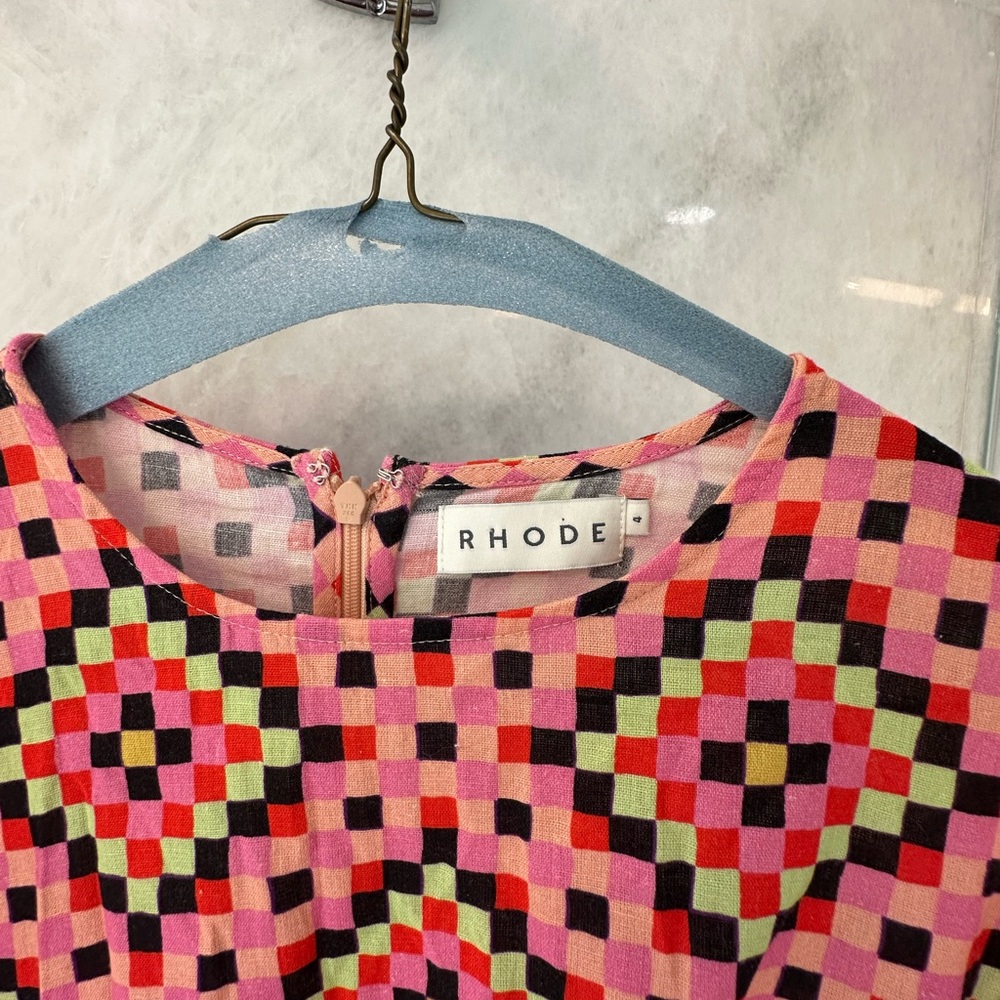 RHODE Multicolor Checkered Dress - image 2